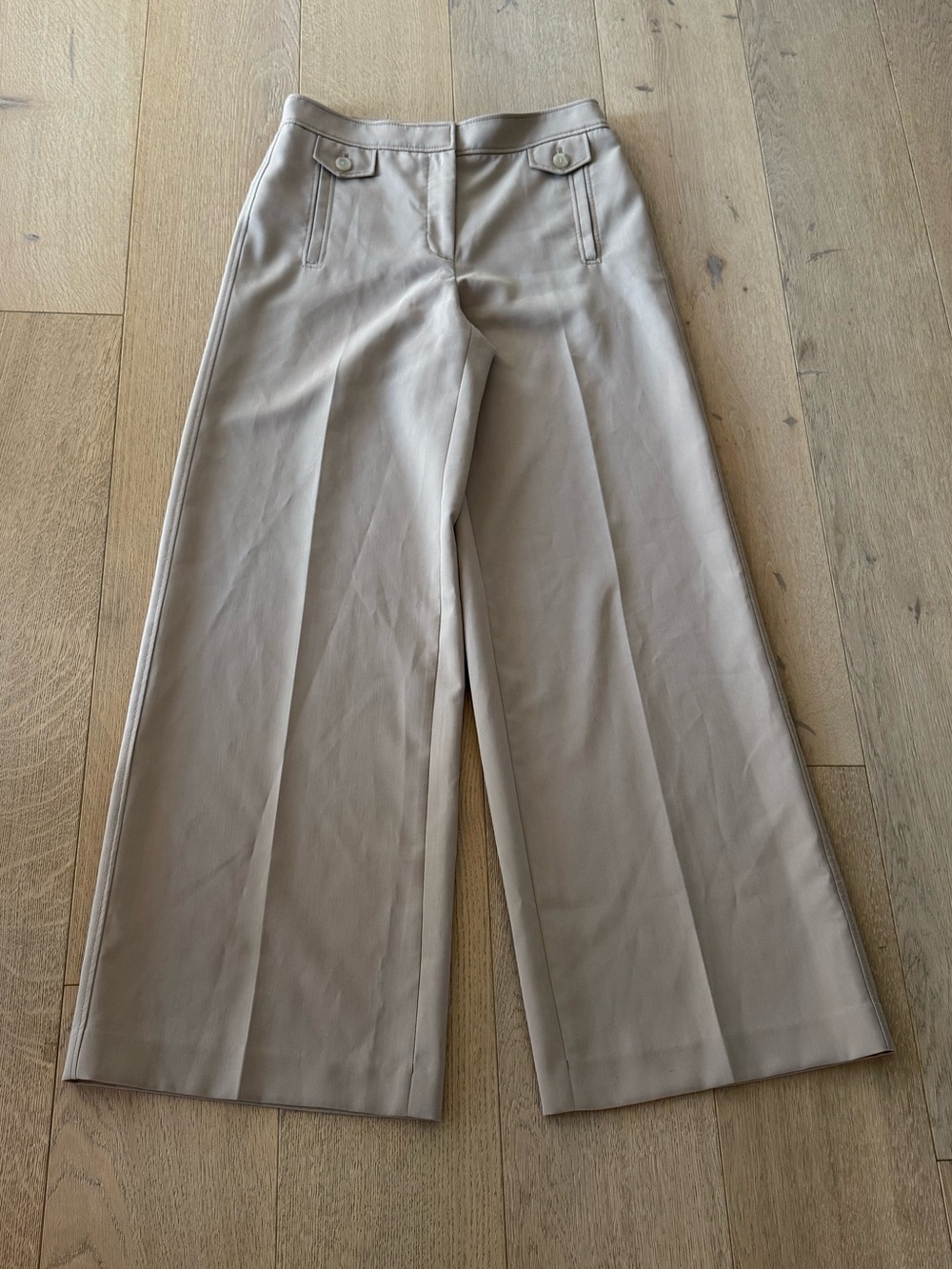 Ann Taylor Wide-Leg Trousers in Taupe Size 2